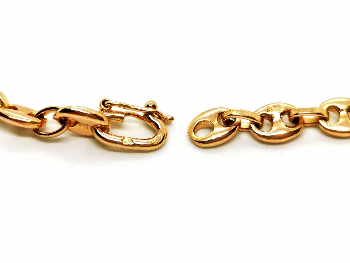 Collier Chaîne maille grain de café en or jaune - Castafiore