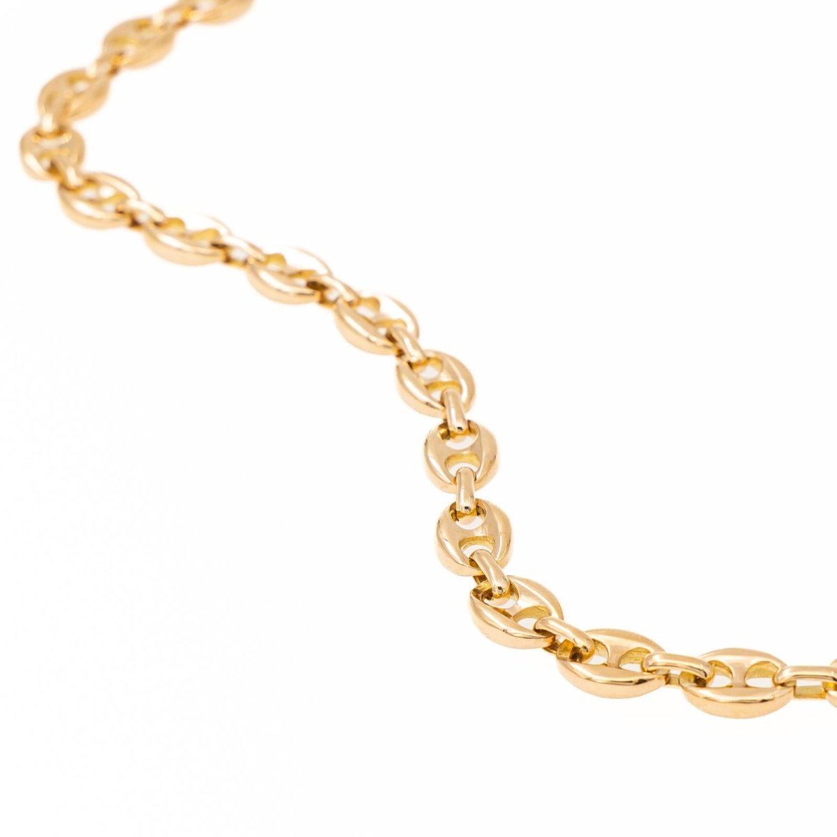 Collier Chaîne maille grain de café en or jaune - Castafiore