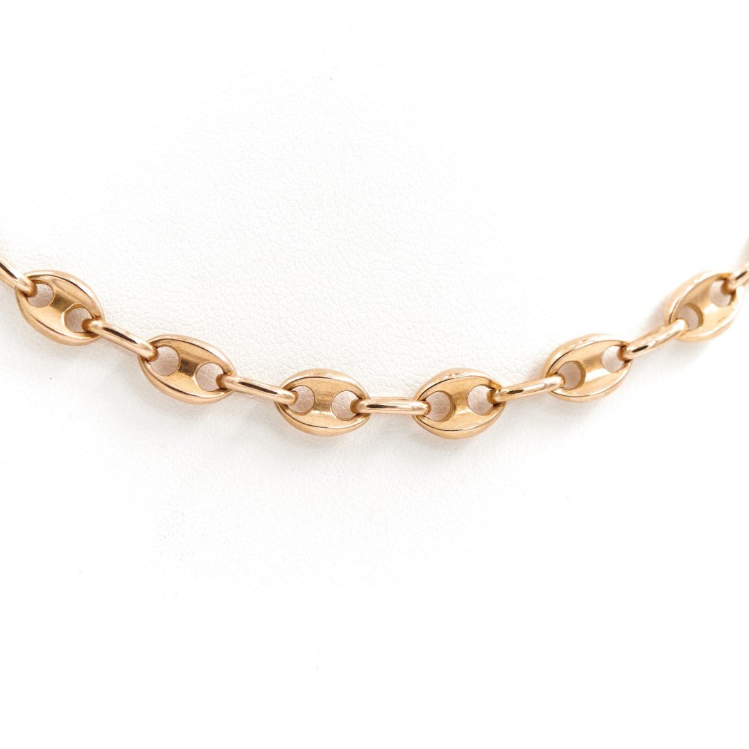 Collier Chaîne maille grain de café en or jaune - Castafiore