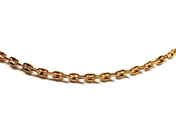 Collier Chaîne maille grain de café en or jaune - Castafiore