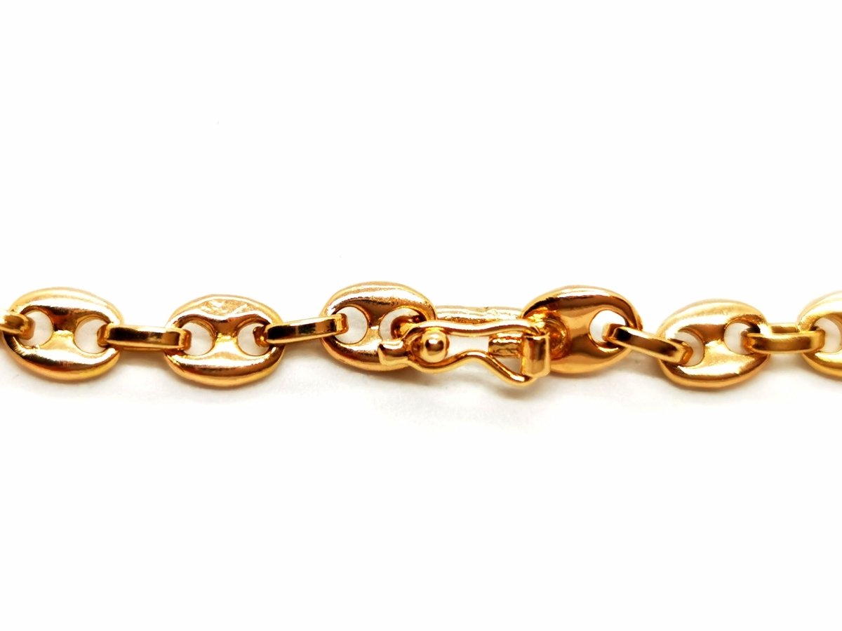 Collier Chaîne maille grain de café en or jaune - Castafiore