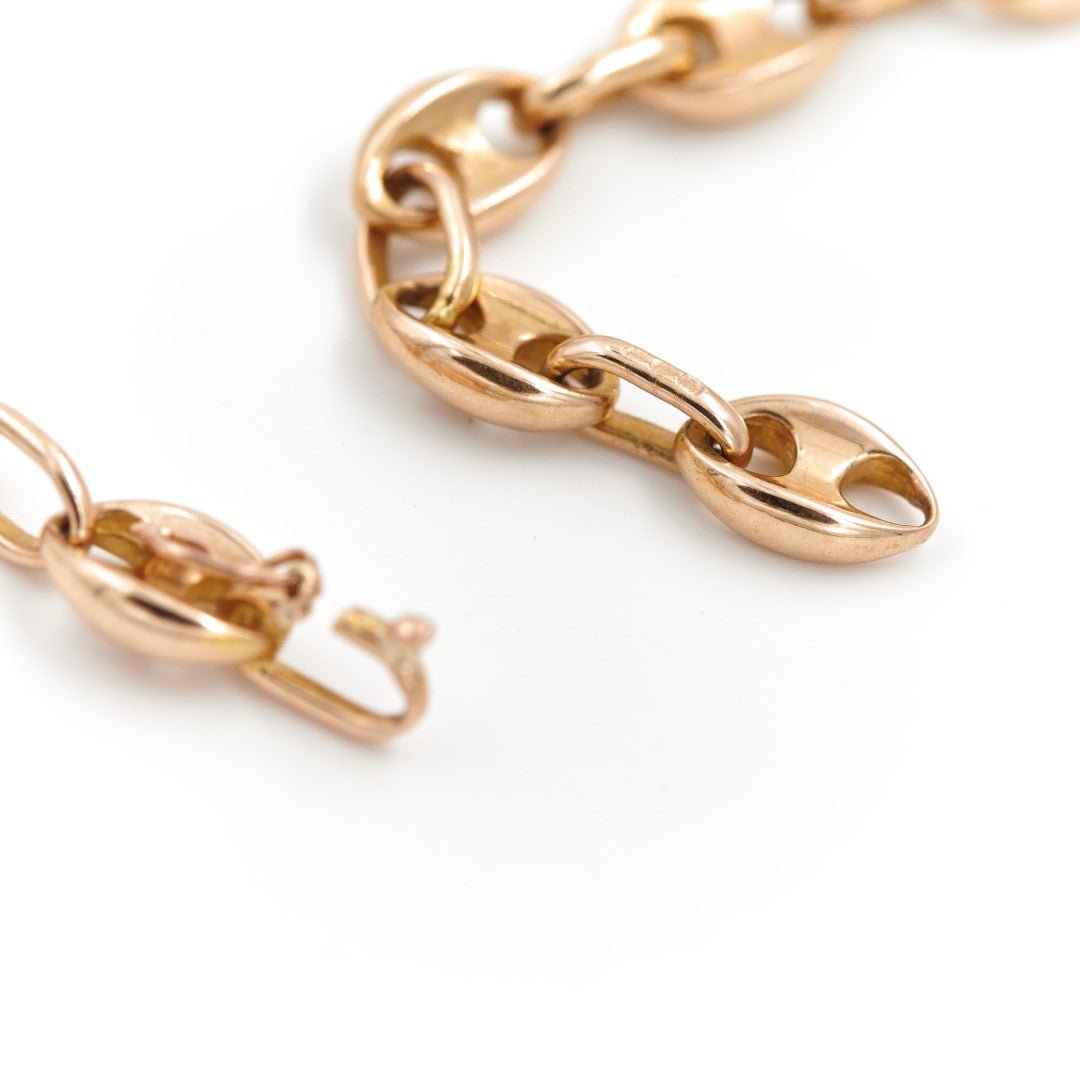 Collier Chaîne maille grain de café en or jaune - Castafiore