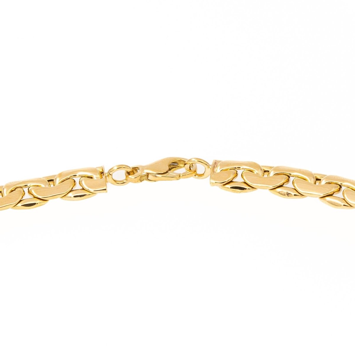 Collier Chaîne maille haricot en or jaune - Castafiore