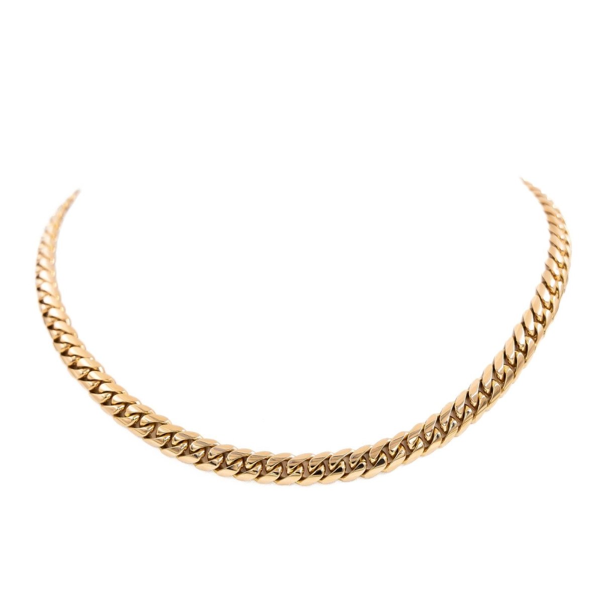 Collier Chaîne maille plate en or rose - Castafiore