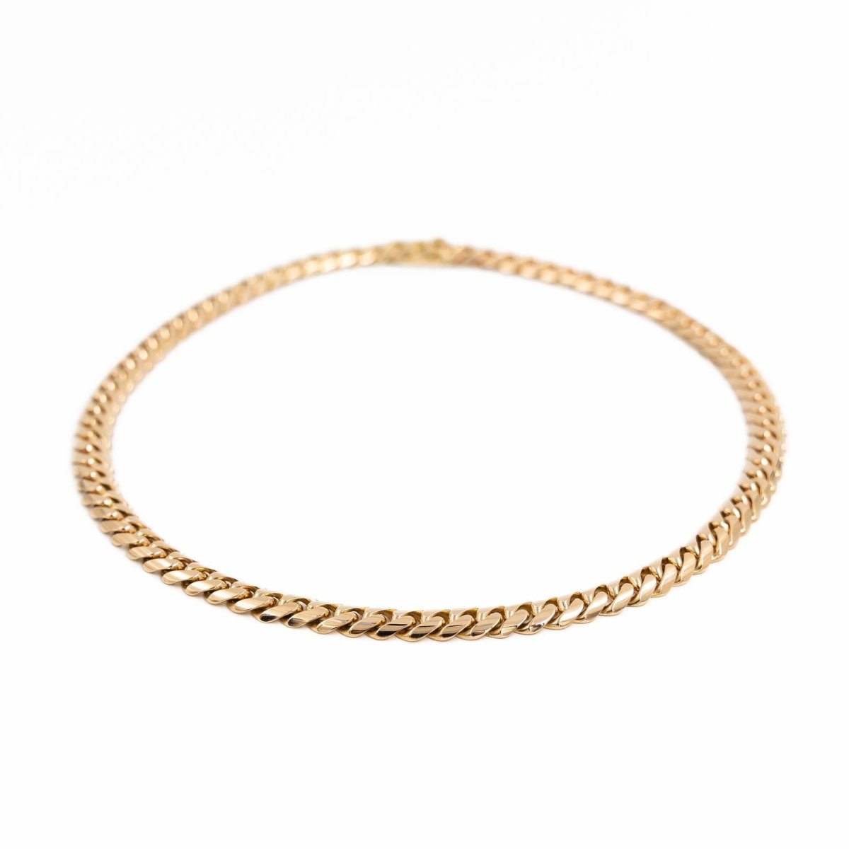 Collier Chaîne maille plate en or rose - Castafiore