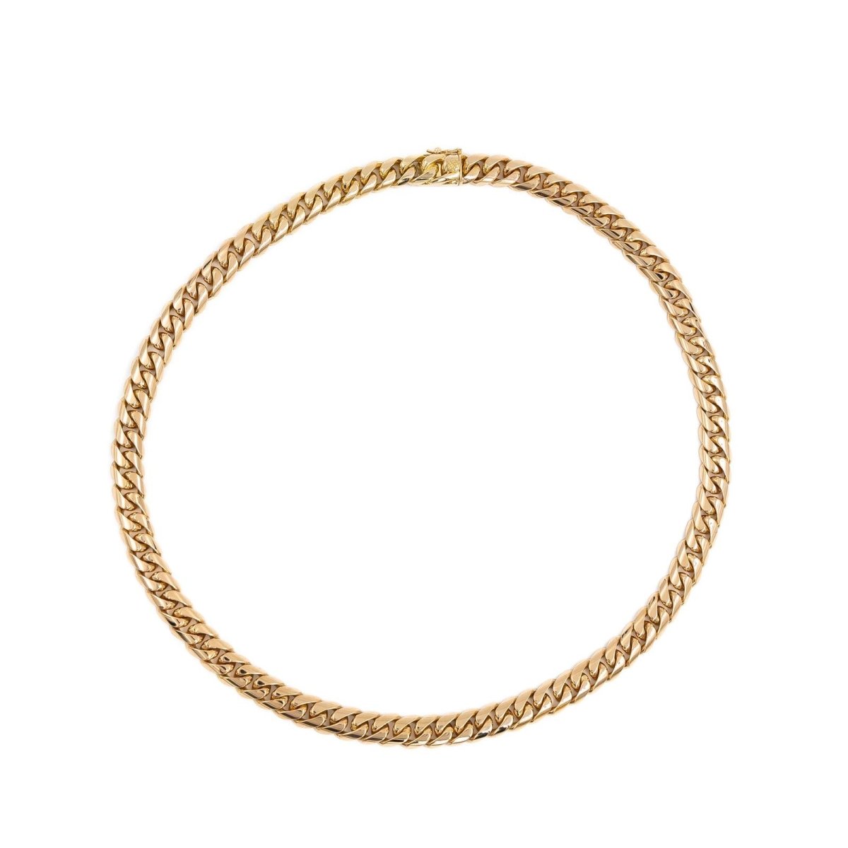 Collier Chaîne maille plate en or rose - Castafiore