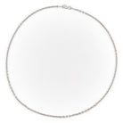 Collier Chaîne maille ronde en or blanc - Castafiore