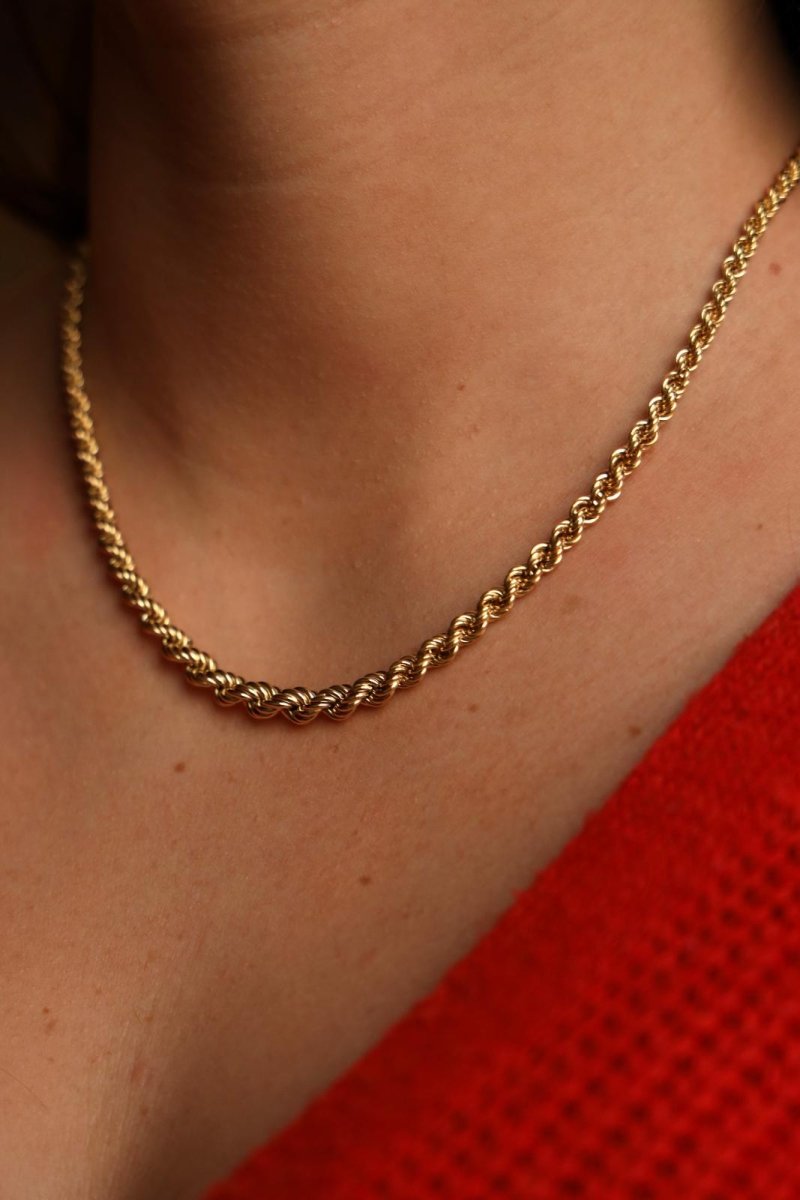 Collier Chaîne maille torsadé en or jaune - Castafiore