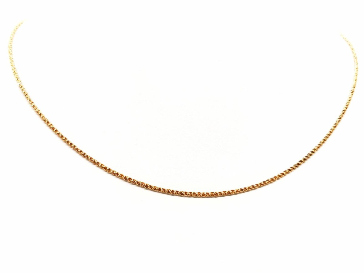 Collier Chaîne maille torsadée en or jaune - Castafiore