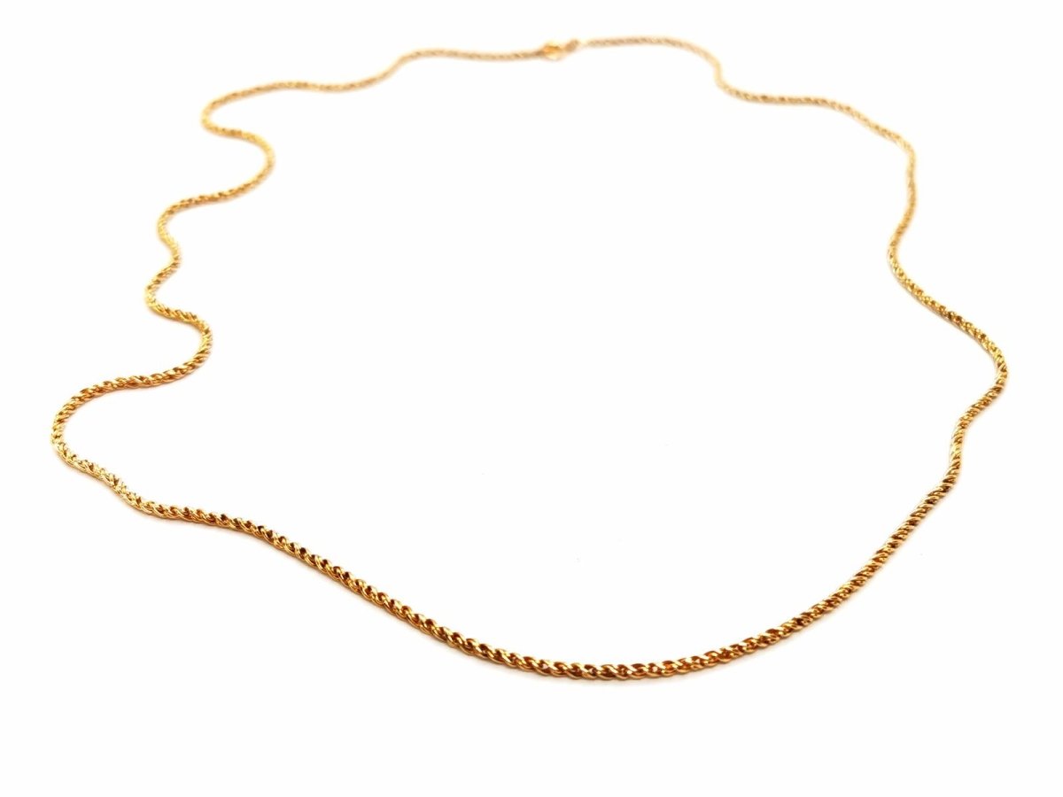 Collier Chaîne maille torsadée en or jaune - Castafiore