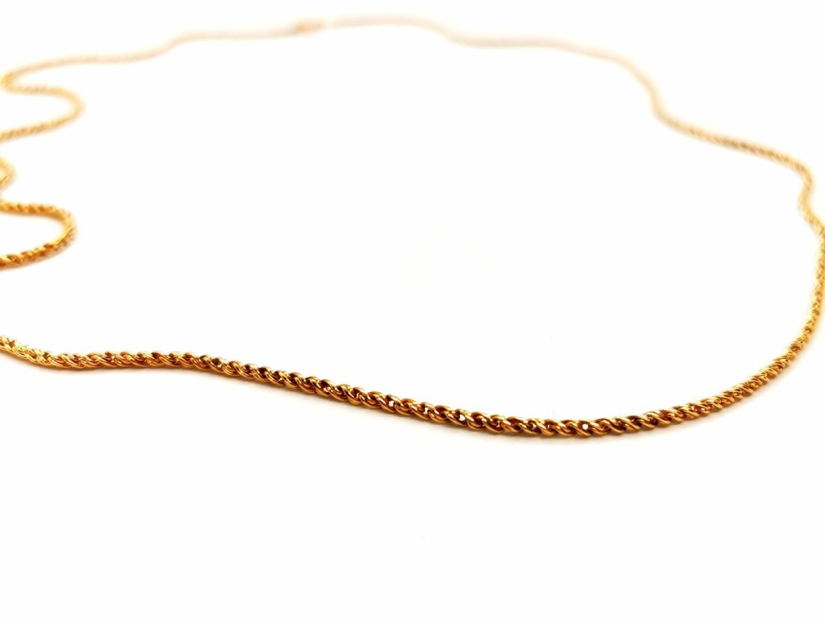 Collier Chaîne maille torsadée en or jaune - Castafiore