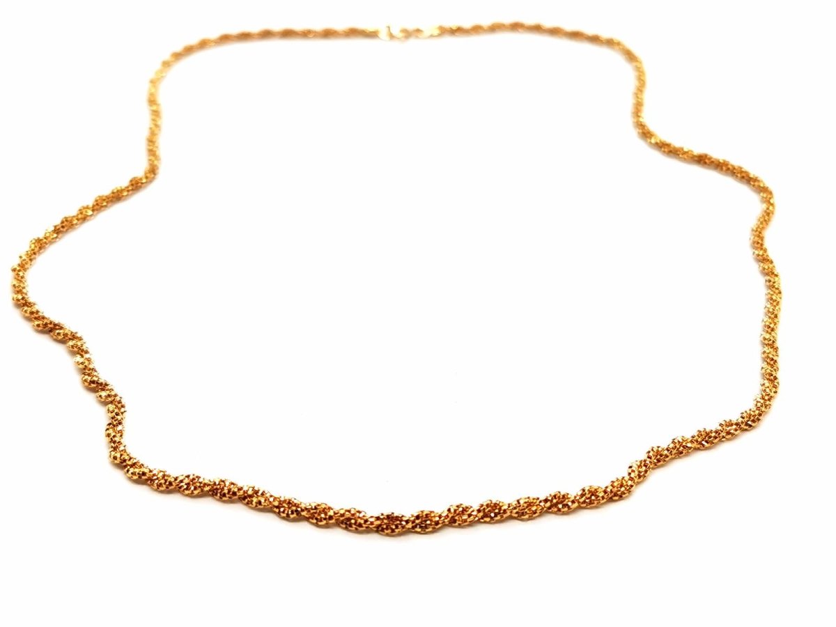 Collier Chaîne maille torsadée en or jaune - Castafiore