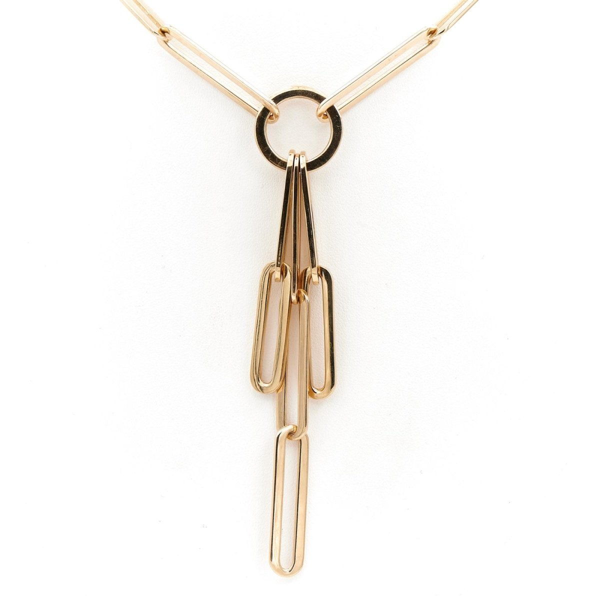 Collier Chaîne massive originale en or jaune - Castafiore