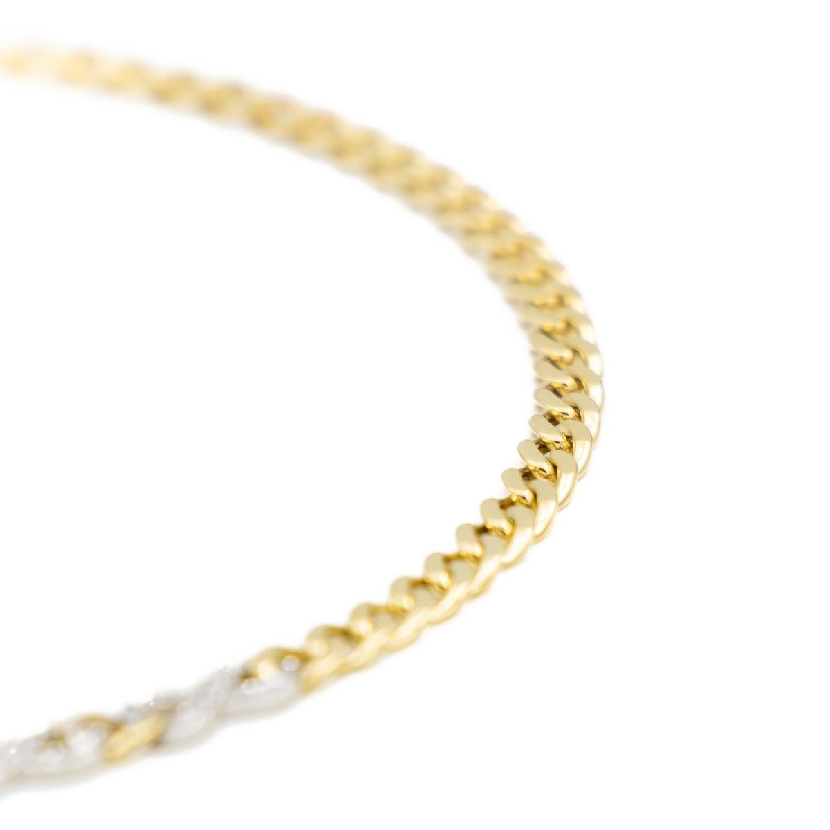 Collier Chaîne motif infini en 2 ors et diamants - Castafiore