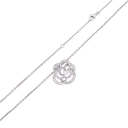 Collier Chanel, "Fil de Camélia", or blanc, diamants. - Castafiore