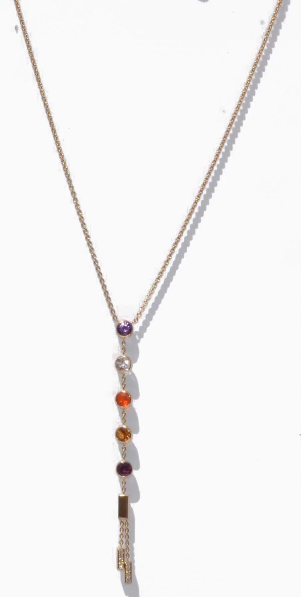 Collier CHAUMET "Amour" en or jaune et pierres fines - Castafiore