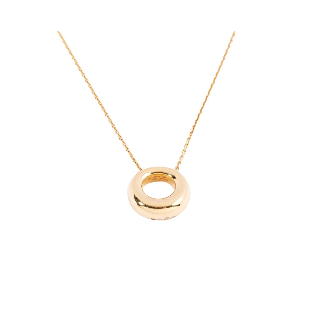 Collier CHAUMET "Anneau" en or jaune et diamants - Castafiore