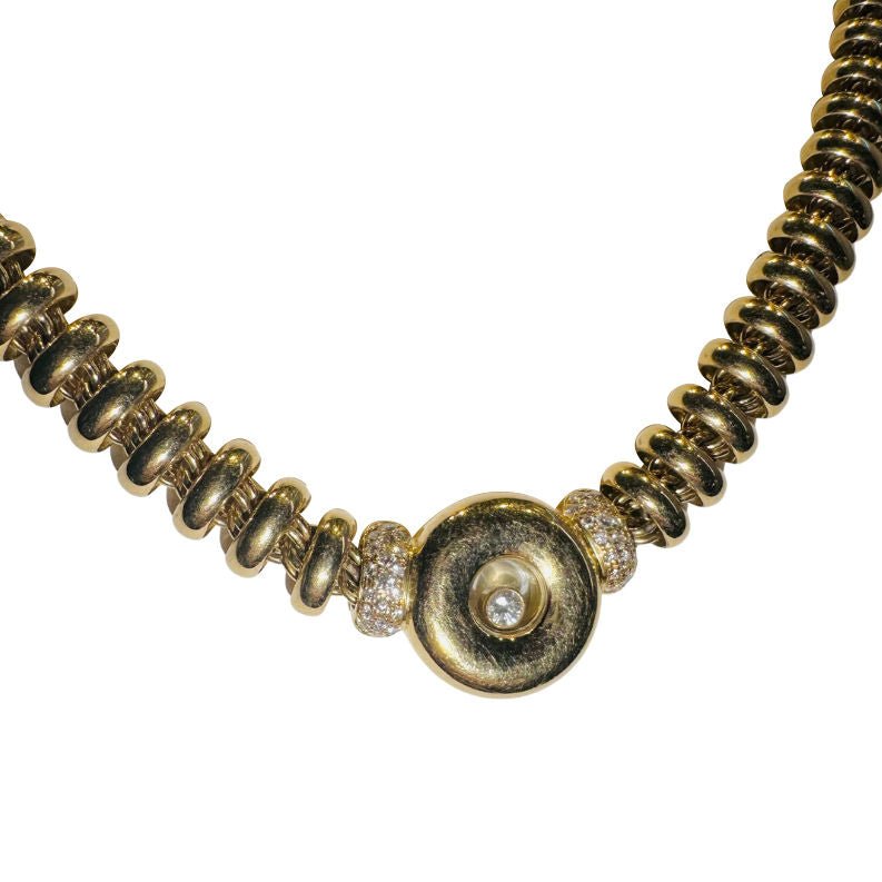 Collier CHOPARD "Happy Diamonds" en or jaune et diamants - Castafiore