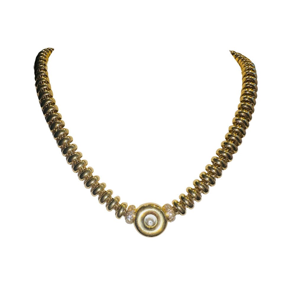 Collier CHOPARD "Happy Diamonds" en or jaune et diamants - Castafiore