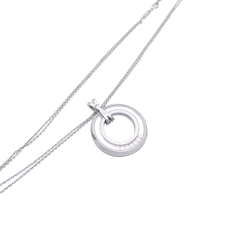 Collier Chopard, "Happy Diamonds", or blanc, diamants. - Castafiore