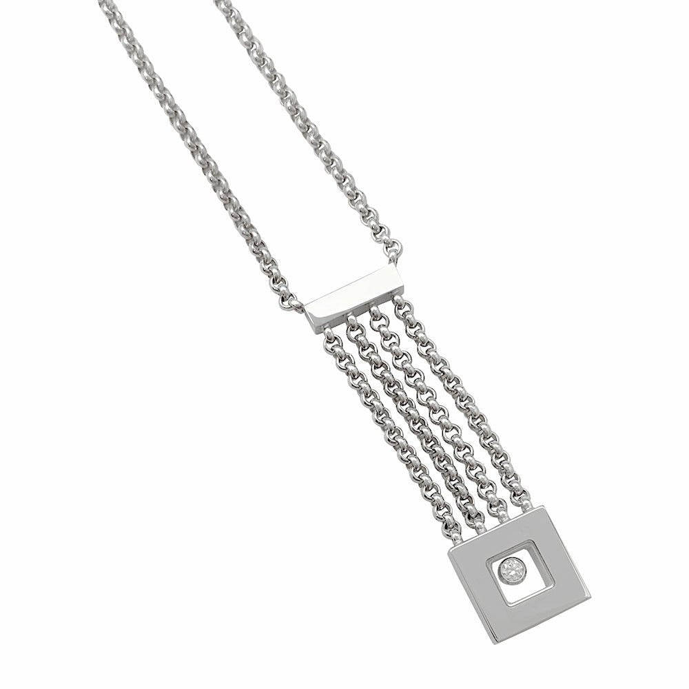 Collier CHOPARD, "Happy Diamonds", or blanc, diamants - Castafiore