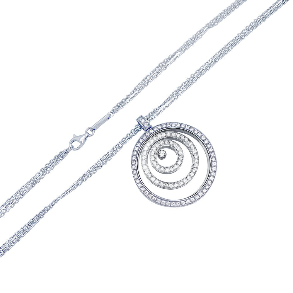 Collier Chopard, "Happy Spirit", or blanc, diamants. - Castafiore