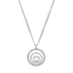 Collier Chopard, "Happy Spirit", or blanc, diamants. - Castafiore