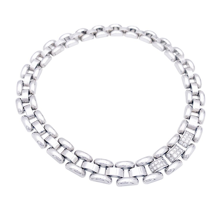 Collier CHOPARD "La Strada" en or blanc et diamants - Castafiore