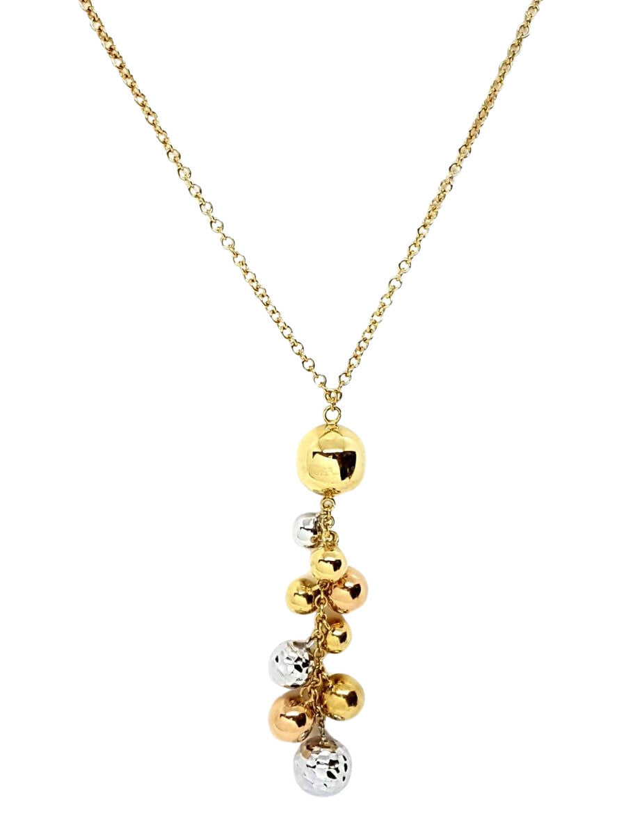 Collier Cravate boules en 3 ors - Castafiore