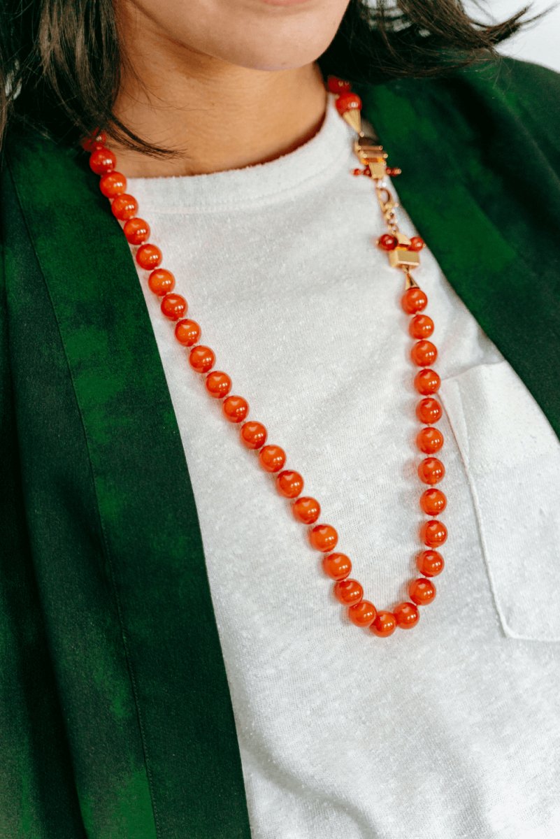 Collier de boules cornalines - Castafiore