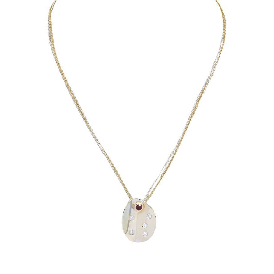 COLLIER DE CRÉATEUR RUBIS ET DIAMANTS - Castafiore