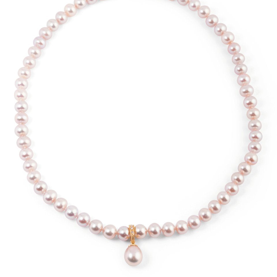 Collier de perles de culture rose - Castafiore