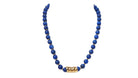 Collier De Perles de Lapis Lazuli Et Fermoir En Or - Castafiore