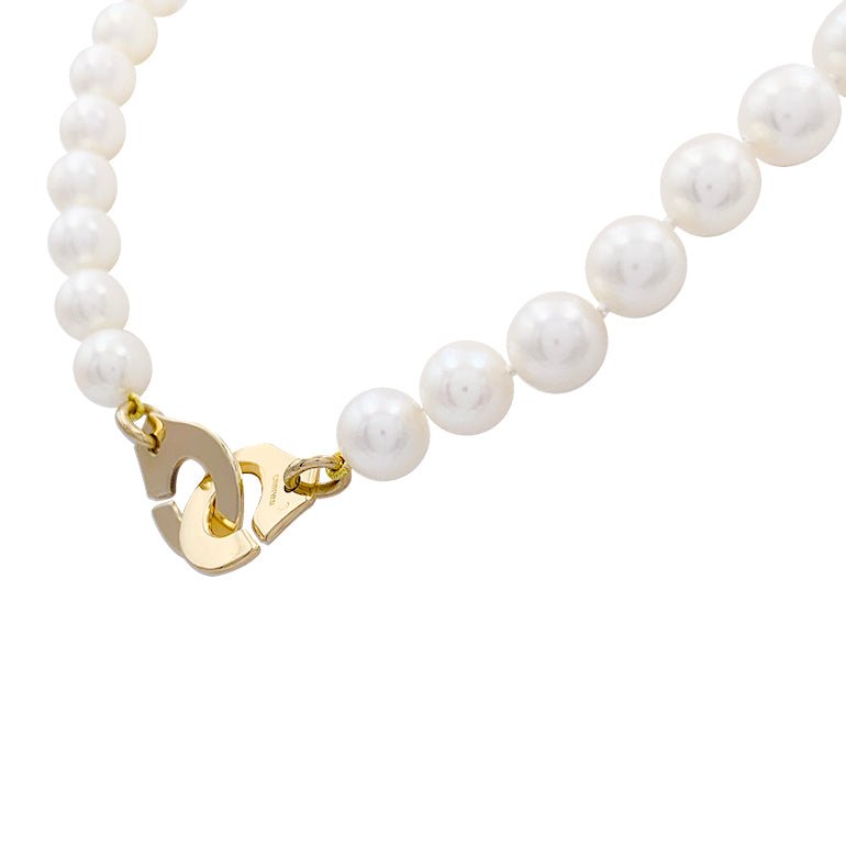 Collier de perles Dinh Van, "Menottes R15", en or jaune - Castafiore