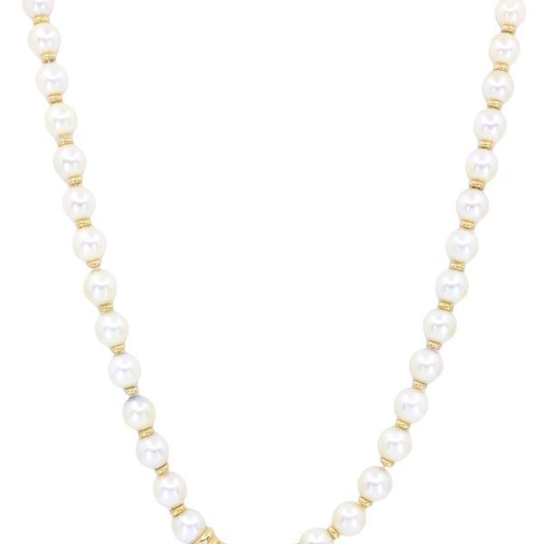Collier De Perles En Or Jaune Et Diamants - Castafiore