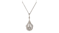 Collier des années 30 en or blanc, platine et diamants - Castafiore