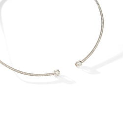 Collier DINH VAN "FLEX Le Cube" en or blanc et diamant - Castafiore