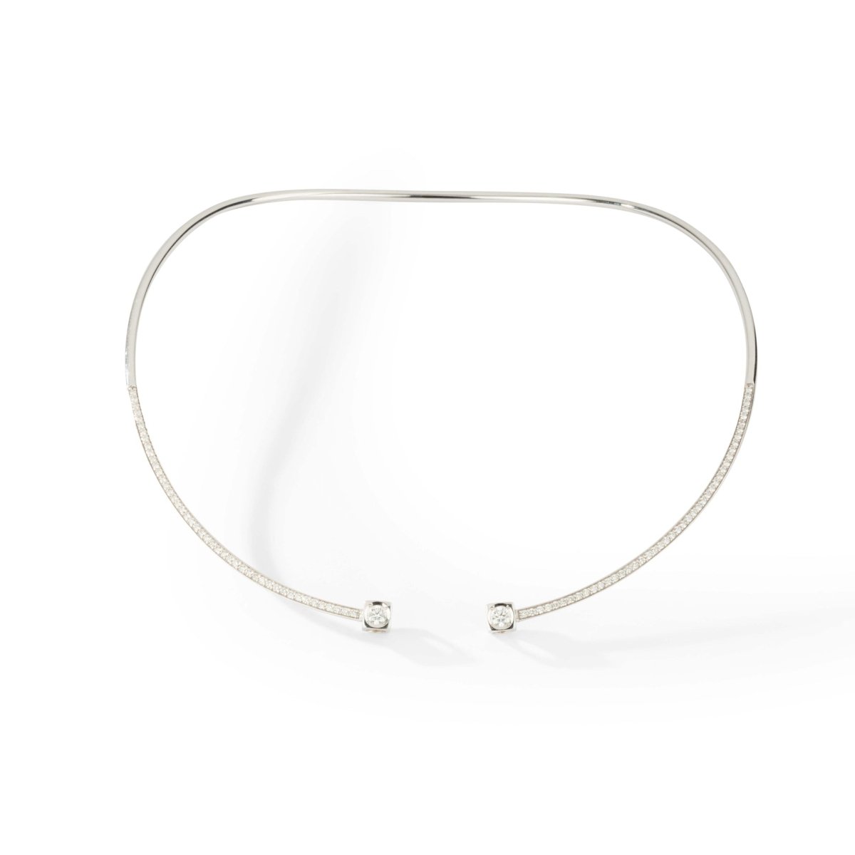 Collier DINH VAN "FLEX Le Cube" en or blanc et diamant - Castafiore