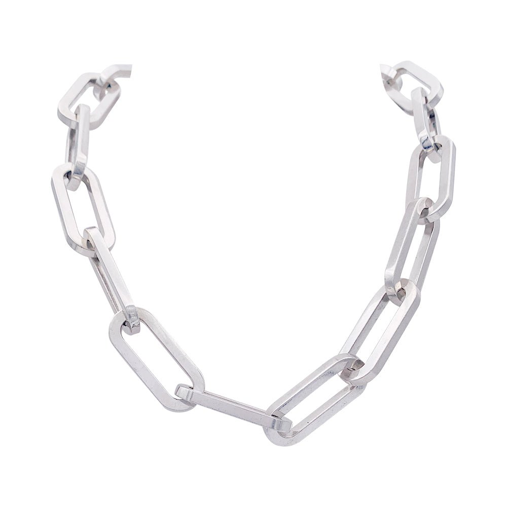 Collier DINH VAN "Maillon XL" en argent - Castafiore