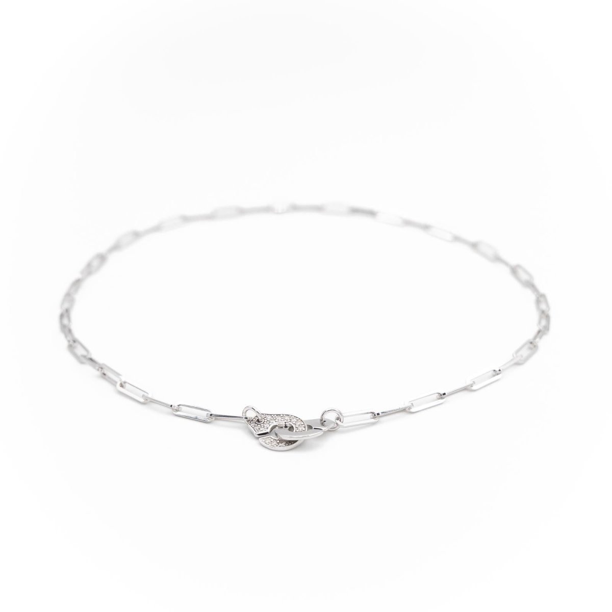 Collier DINH VAN "Menottes" en or blanc et diamants - Castafiore