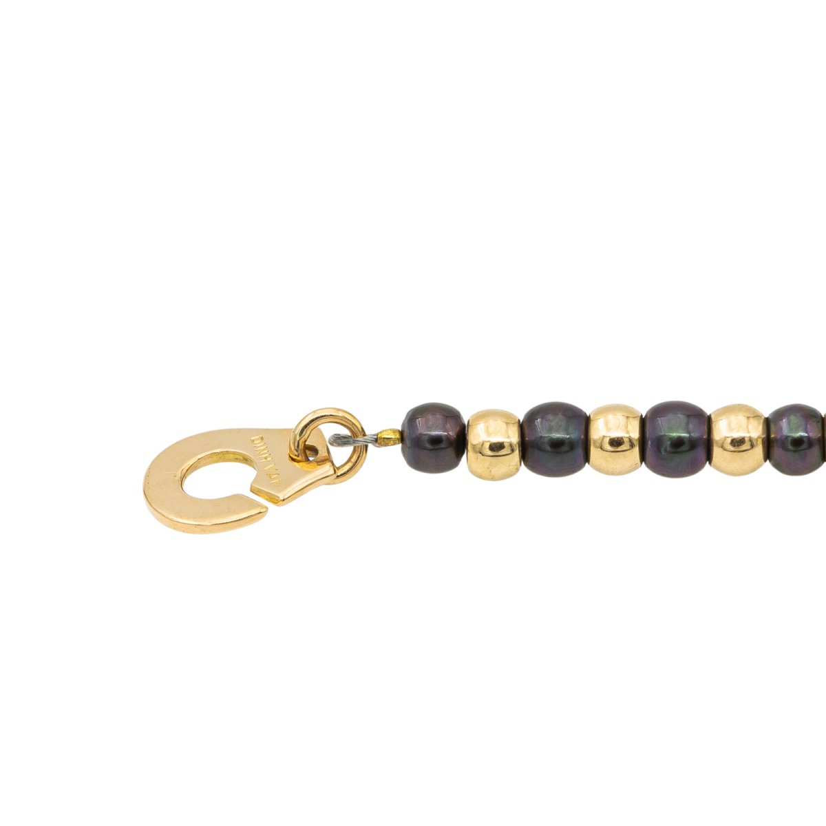 Collier DINH VAN Menottes en or jaune et perle - Castafiore