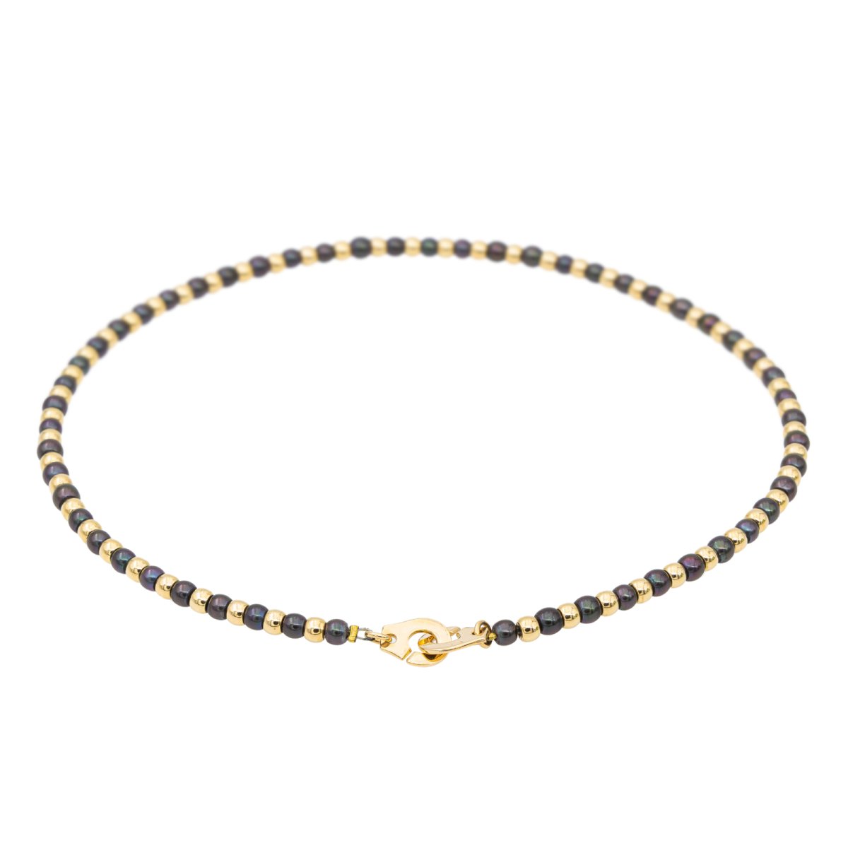 Collier DINH VAN Menottes en or jaune et perle - Castafiore