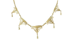 Collier draperie du XIXe siècle en or jaune - Castafiore