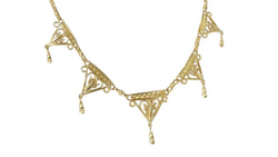 Collier draperie du XIXe siècle en or jaune - Castafiore