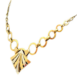 Collier en or 18 carats à décor géométrique, époque Art Deco