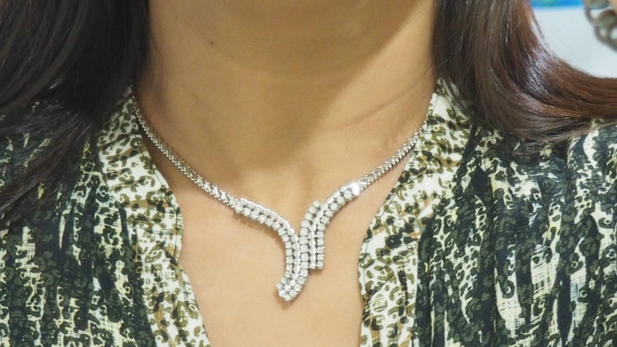 Collier en or blanc et diamants - Castafiore