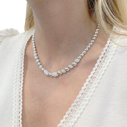 Collier en or blanc et diamants - Castafiore