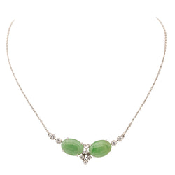 Collier en or blanc et jades - Castafiore