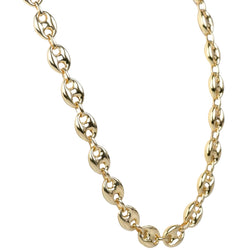Collier en or jaune 18 carats. Maille grain de café. - Castafiore