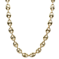 Collier en or jaune 18 carats. Maille grain de café. - Castafiore